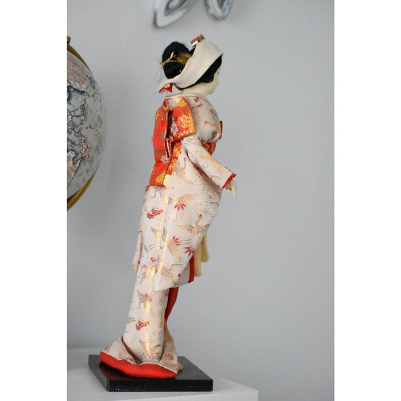 Authentic Vintage Japanese Nishi Doll, Hanayome Bride in Red Kimono, - Picture 2 of 7